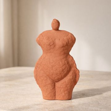 sculpted muse decorative object orange main lifestyle 1