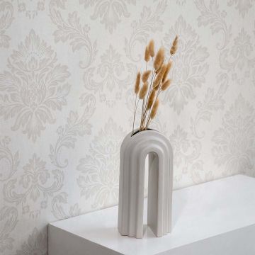 Bunny Tail Dried Pampas Grass Natural Brown White Background