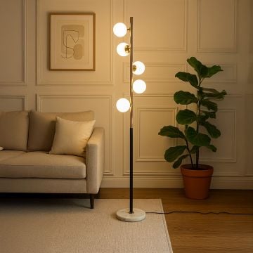 Kingsley Floor Lamp for Living Room Main Lifestyle