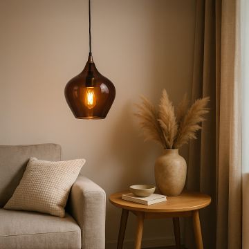 Contemporary Style Glass Hanging Pendant Light Lifestyle