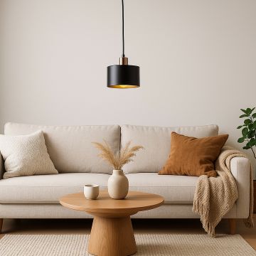 Industrial Style Black Rose Gold Metal Pendant Light Lifestyle