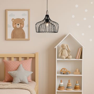 Chic Rays Black Metal Hanging Pendant Lamp Lifestyle