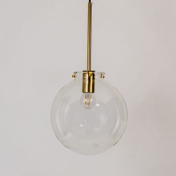 Estro Glass Pendant Light Light off White Background