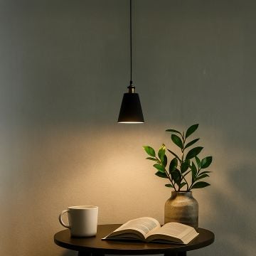 macaron single head colored pendant light black main lifestyle