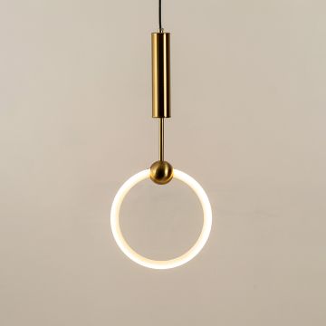 Lee Broom Ring Pendant Light Light On White Background