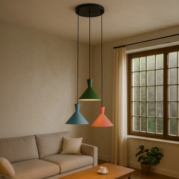 Martinelli Cono Pendant Light Pink Main Lifestyle