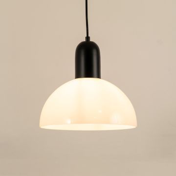 Sidnie White Pendant Light Black Light On White Background