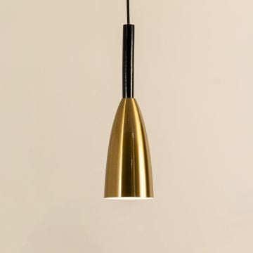 Yeeling Gold Pendant Light Fixture Light On White Background