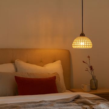 bine textured ceramic pendant lamp main lifestyle