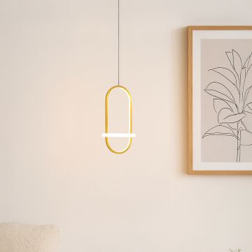 jeona modern led pendant light gold main lifestyle