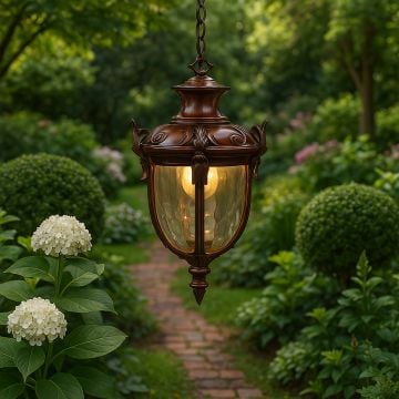 Farmhouse Outdoor Hanging Light Large Lifestyle