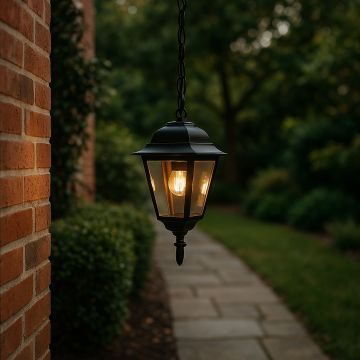 Mid Century Outdoor Hanging Light Small Lifestyle