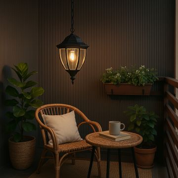 Augusta Outdoor Hanging Light Large Lifestyle
