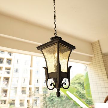 Adda Outdoor Hanging Light Dark Brown Main Lifestyle