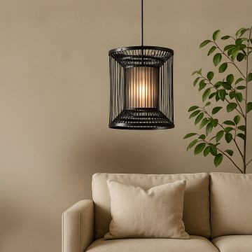twin cylinder bamboo lamp main lifestyle
