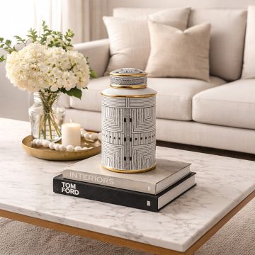 maze decorative ceramic temple ginger jar large main lifestyle