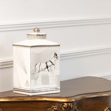 Haflinger Decorative Ceramic Temple   Ginger Jar Large White Background 1