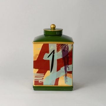 Tonala Mexico Ceramic Jar - Large White Background