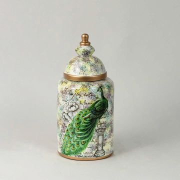 Morni Ceramic Jar - Medium White Background