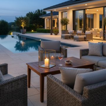 de flores modern square glass candle holder large main lifestyle