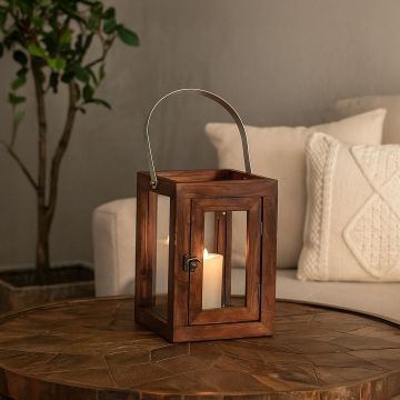 fibrous brown wooden lantern small main lifestyle