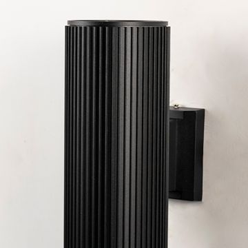 Ribbed Cylindrical Wall Light Large Closeup