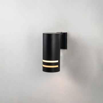 Up-Down Outdoor Wall Light - small Light On White Background