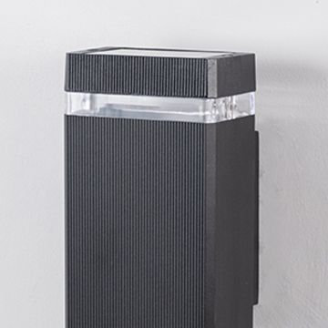 Up Down Outdoor Wall Light Black Closeup