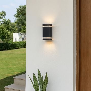 up down outdoor wall light black main lifestyle