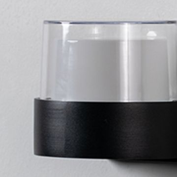 Coastal Outdoor Wall Light Glass   Black Closeup