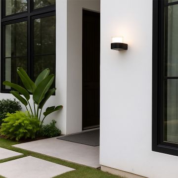 coastal outdoor wall light glass black main lifestyle