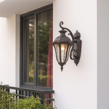 adam outdoor wall light brown main lifestyle