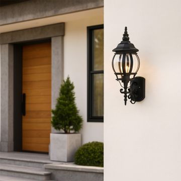 pumpkin outdoor wall light black main lifestyle