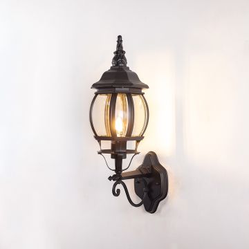 Industrial Up Wall Light Black Light On White Background
