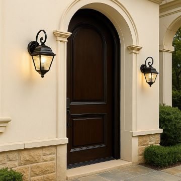 misty outdoor wall light black main lifestyle