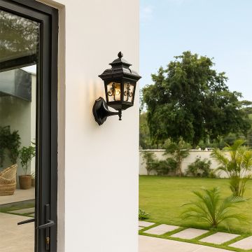 olivier outdoor wall light up black main lifestyle