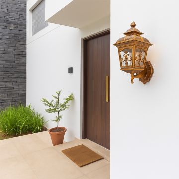 olivier outdoor wall light up bronze main lifestyle