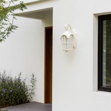 lumiere outdoor wall light down white main lifestyle
