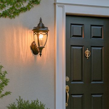 cicero outdoor wall light black main lifestyle