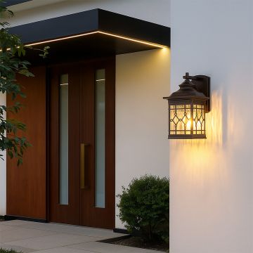 valhalla outdoor wall light black main lifestyle