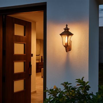 bronze villa outdoor wall lamp small main lifestyle
