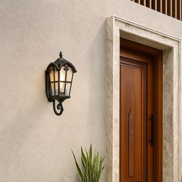 lumiere outdoor wall light up brown main lifestyle