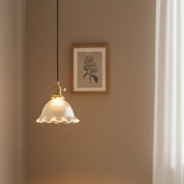 goldenbell glass hanging light main lifestyle 1