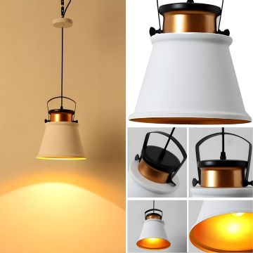 Modern Style Conical Shape Metal Hanging Lamp Lifestyle