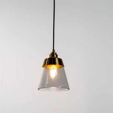Modern Creative Single Glass Shade Pendant Light Light Off White Background