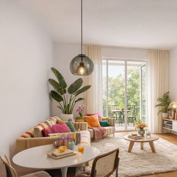 modern hanging pendant light black main lifestyle