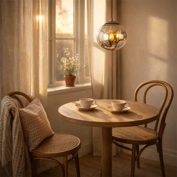 postmodern smoky crystal glass pendant light main lifestyle