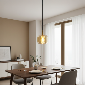 cubie globe pendant light amber main lifestyle