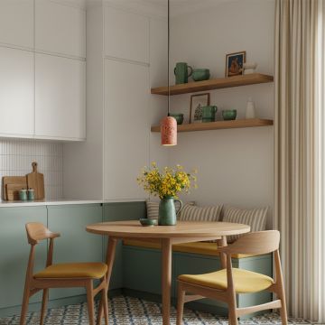 terrazzo cement pendant light black pink main lifestyle