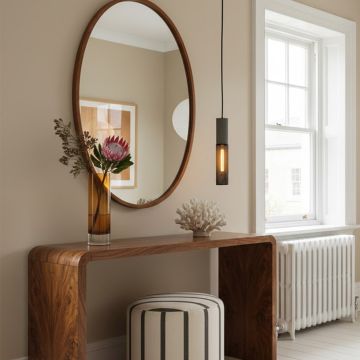 cement industrial style pendant lamp grey main lifestyle